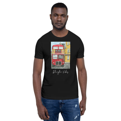 Model wearing The 73 Premium Tee in black, front view